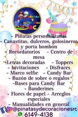 Contactanos , piÃ±atas y decoraciones RC La Chorrera